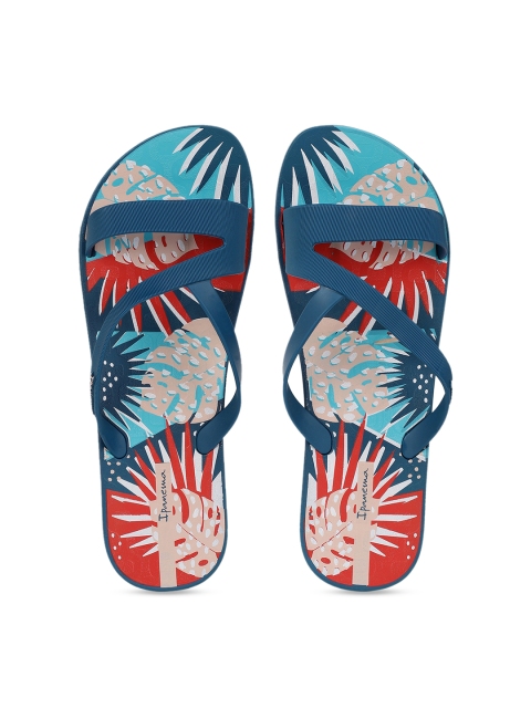 

iPanema Women Blue & Red Printed Slip-On Flip Flops