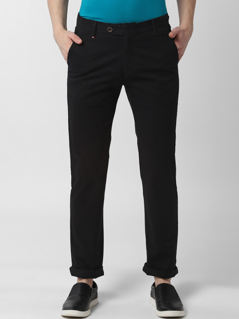 

Peter England Casuals Men Black Slim Fit Solid Chinos