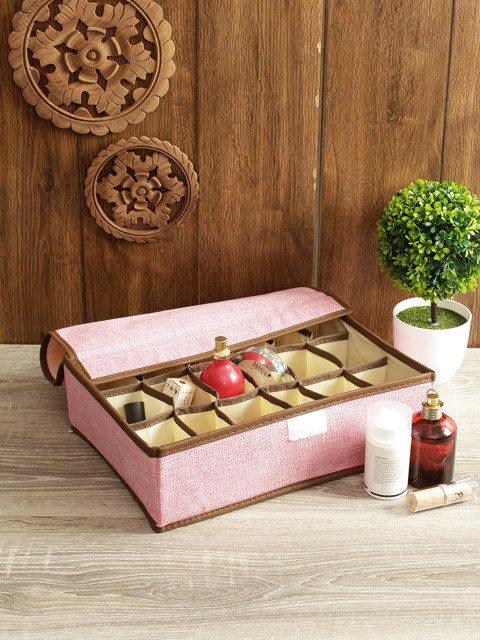 

House Of Accessories Pink Solid Makeup Organiser