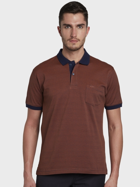 

ColorPlus Men Brown Solid Polo Collar T-shirt