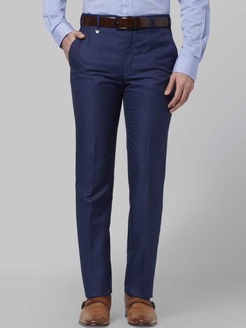

Park Avenue Men Blue Slim Fit Solid Knitted Formal Trousers