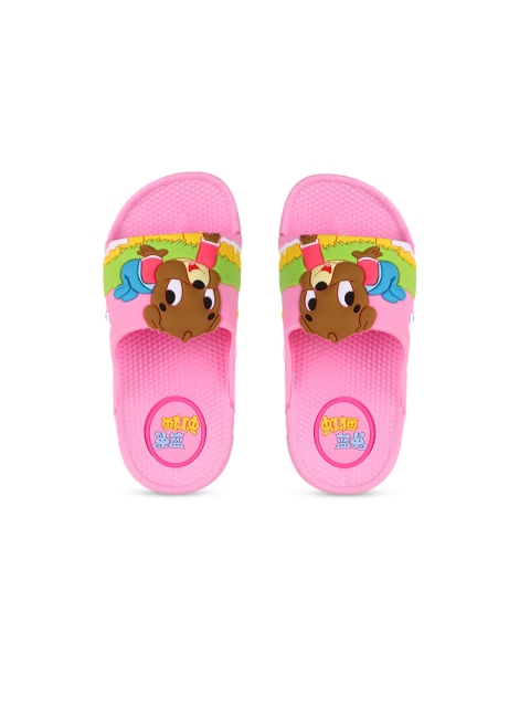 

PASSION PETALS Girls Pink Printed Sliders