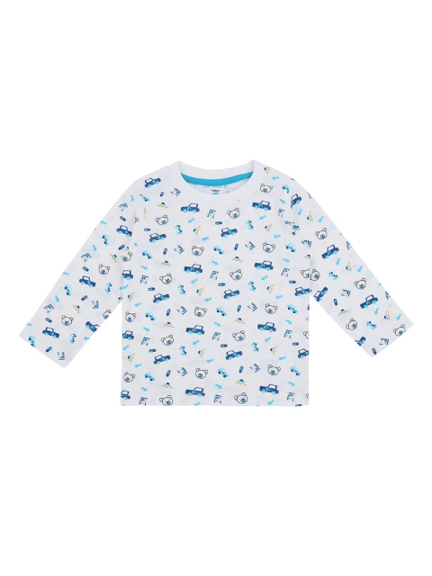 

Pantaloons Baby Boys White Printed Round Neck T-shirt