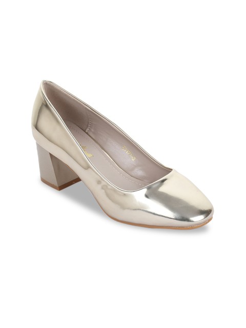 

Bruno Manetti Women Muted Gold-Toned Solid Pumps