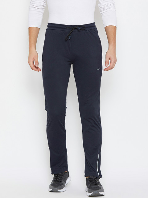 

Okane Men Navy Blue Solid Straight Fit Trackpants