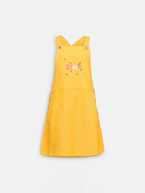 

Oxolloxo Girls Yellow Pinafore Dress