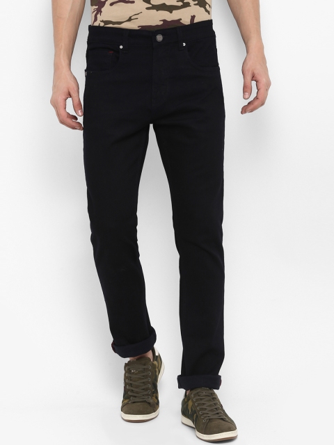 

SWISS MILITARY Men Black Tapered Fit Mid-Rise Clean Look Stretchable Jeans
