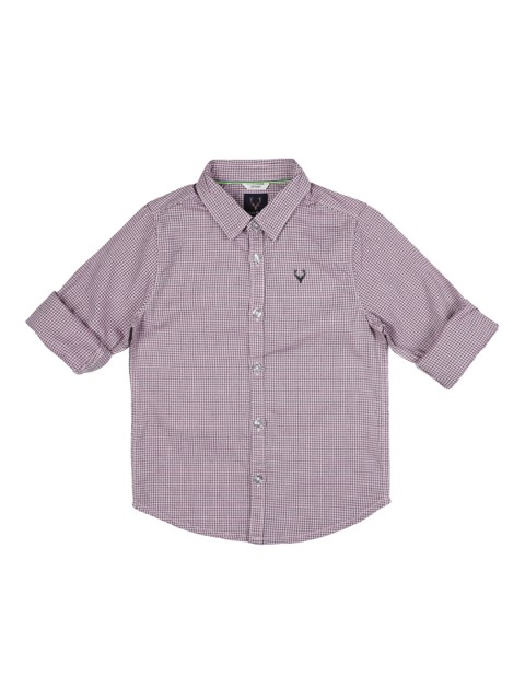 

Allen Solly Junior Boys Mauve Regular Fit Checked Casual Shirt