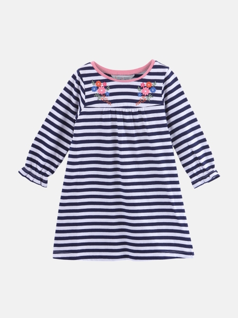 

Beebay Girls Navy Blue & White T-shirt Dress