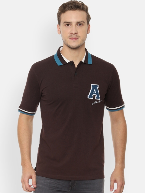 

Allen Solly Sport Men Brown Solid Polo Collar Pure Cotton T-shirt