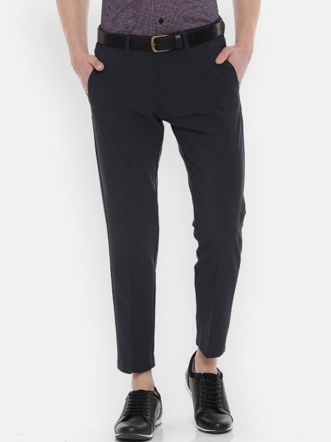 

Allen Solly Men Black Slim Fit Solid Regular Trousers