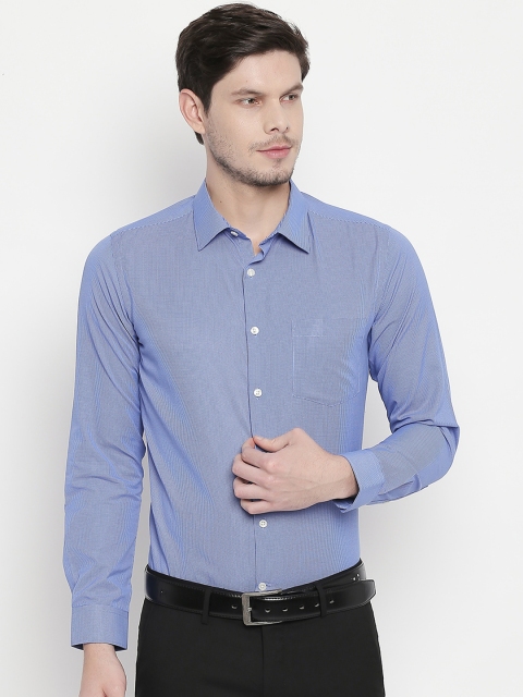 

RICHARD PARKER by Pantaloons Men Blue Slim Fit Checked Formal Shirt