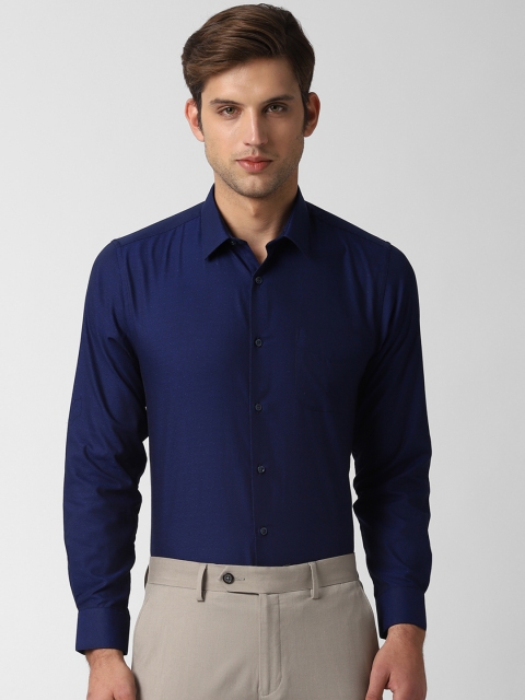 

Peter England Men Navy Blue Slim Fit Solid Formal Shirt