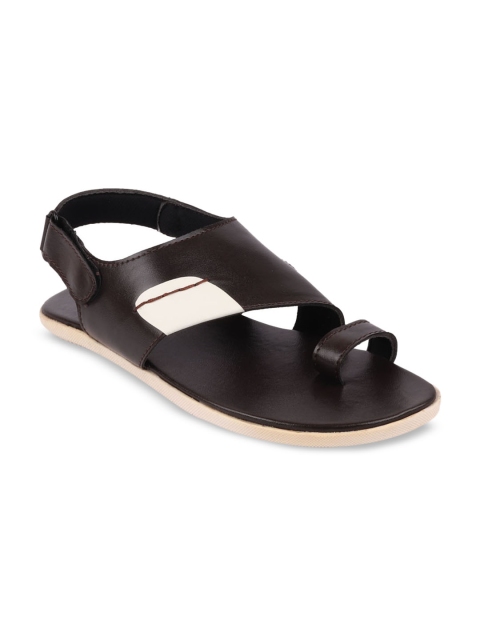 

FAUSTO Men Brown & Brown Comfort Sandals