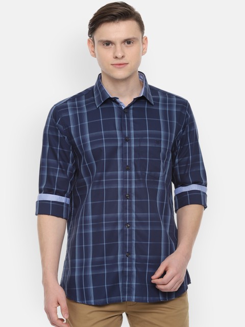 

Van Heusen Sport Men Blue Slim Fit Checked Casual Shirt