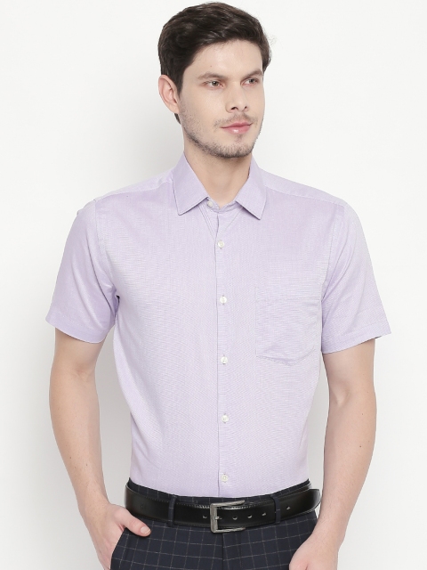 

RICHARD PARKER by Pantaloons Men Lavender Regular Fit Solid Formal Shirt