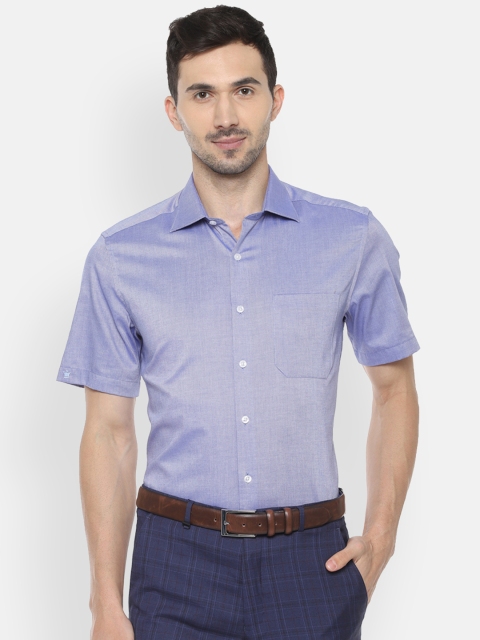 

Louis Philippe Men Blue Regular Fit Solid Formal Shirt