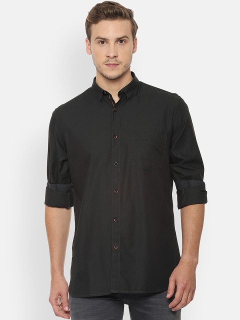 

Allen Solly Men Black Slim Fit Solid Casual Shirt