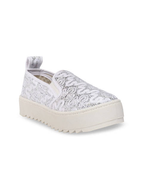 

SCENTRA Women White Slip-On Sneakers