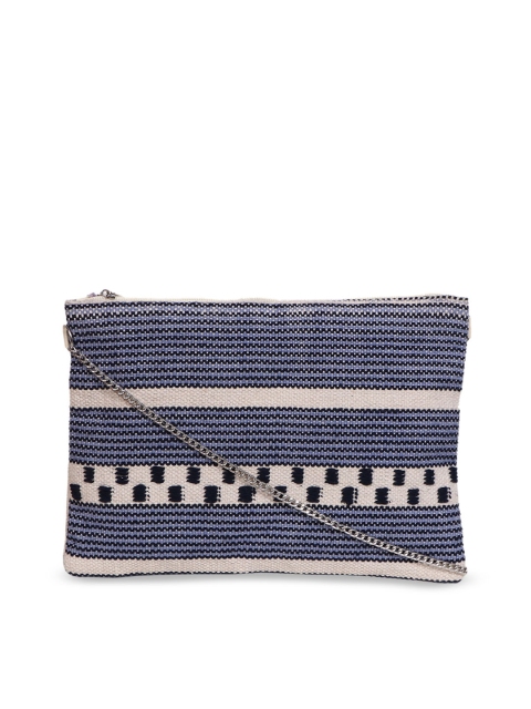 

Diwaah Blue & White Striped Sling Bag