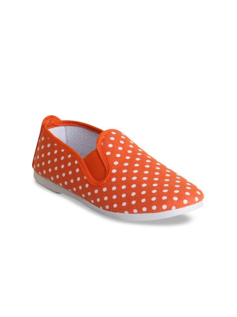 

SCENTRA Women Orange Slip-On Sneakers
