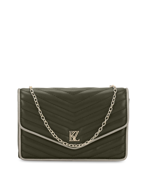 

Kazo Olive Green Solid Sling Bag