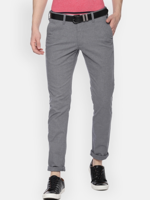 

Van Heusen Sport Men Grey Slim Fit Self Design Regular Trousers