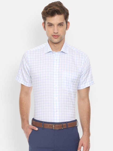 

Van Heusen Men White Checked Formal Shirt
