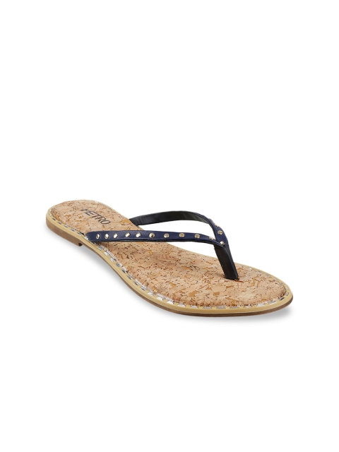 

Metro Women Blue Solid Open Toe Flats