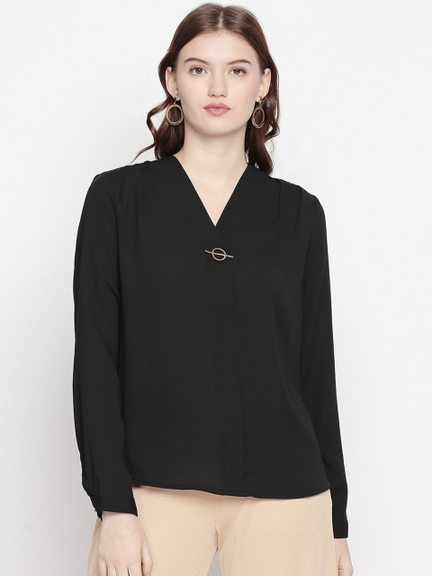 

Annabelle by Pantaloons Women Black Solid Top