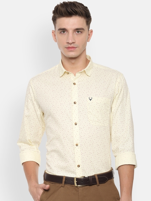 

Allen Solly Men Yellow Slim Fit Printed Casual Shirt