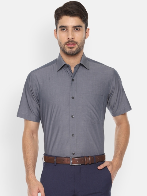 

Louis Philippe Men Grey Regular Fit Solid Formal Shirt