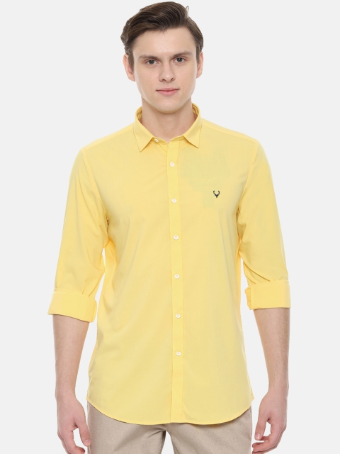 

Allen Solly Men Yellow Slim Fit Solid Casual Shirt