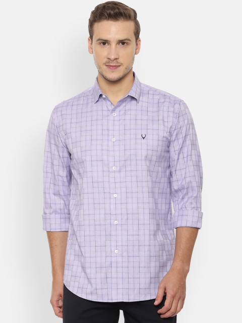 

Allen Solly Men Purple Slim Fit Checked Casual Shirt