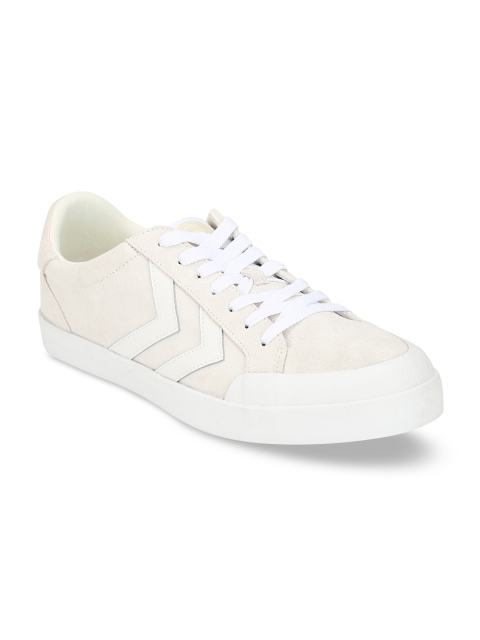 

hummel Unisex White Suede Sneakers