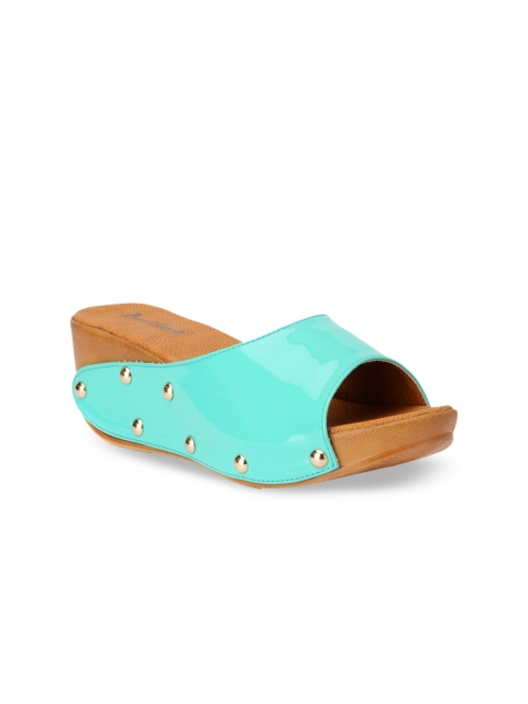 

Bruno Manetti Women Turquoise Blue Solid Heels