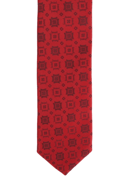 

Van Heusen Red Woven Design Broad Tie