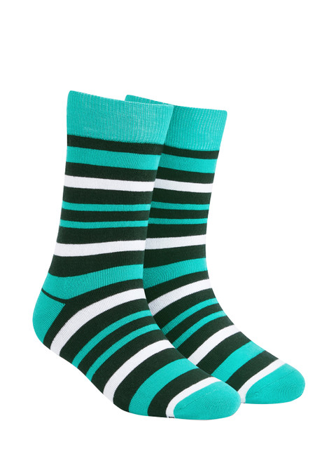 

Dynamocks Unisex Multicoloured Striped Calf-Length Socks, Multi
