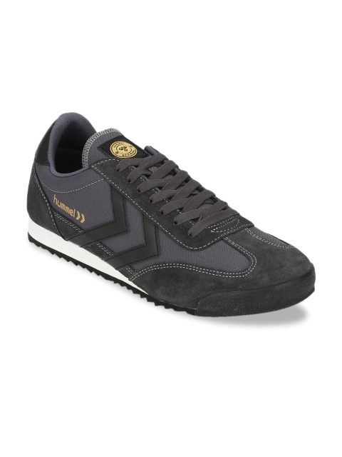 

hummel Unisex Grey Suede Sneakers