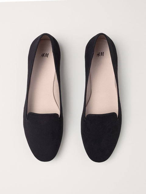 

H&M Women Black Solid Loafers