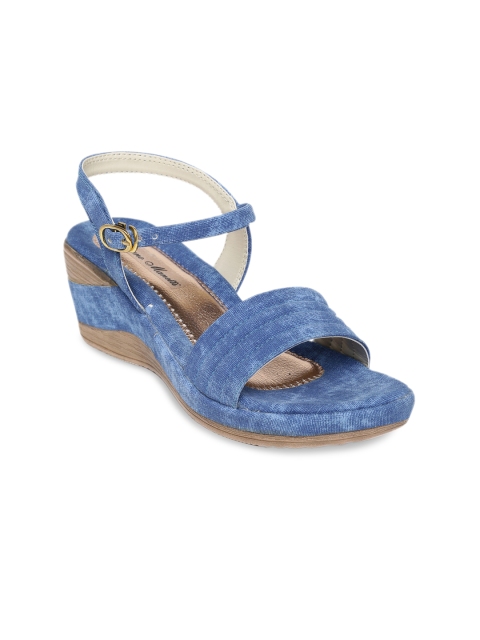 Bruno Manetti Women Blue Solid Heels
