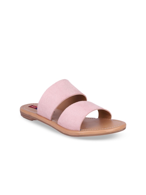 

MSC Women Pink Solid Open Toe Flats