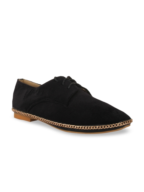 Bruno Manetti Women Black Suede Derbys
