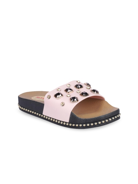 

MSC Women Pink Solid Open Toe Flats