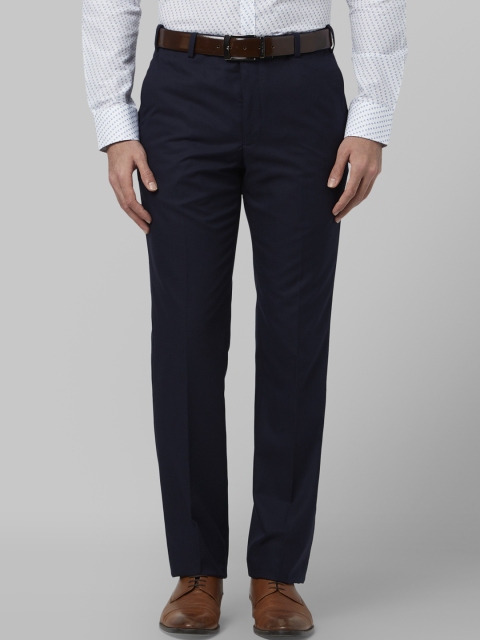

Park Avenue Men Blue Regular Fit Solid Knitted Formal Trousers