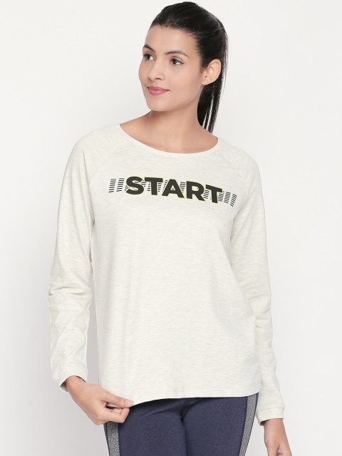 

Ajile by Pantaloons Women Off-White Printed Round Neck T-shirt