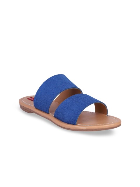 

MSC Women Blue Solid Open Toe Flats