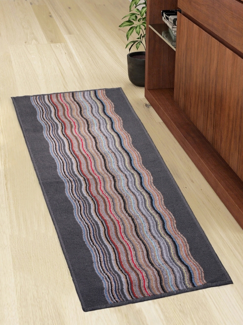 

Status Grey Striped Polyester Anti-Skid Runner