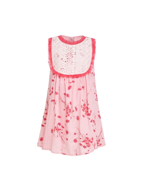 

A Little Fable Girls Pink Carnation Ruffle Dress