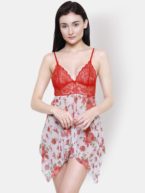 

Ms.Lingies Red Printed Baby Doll MS019